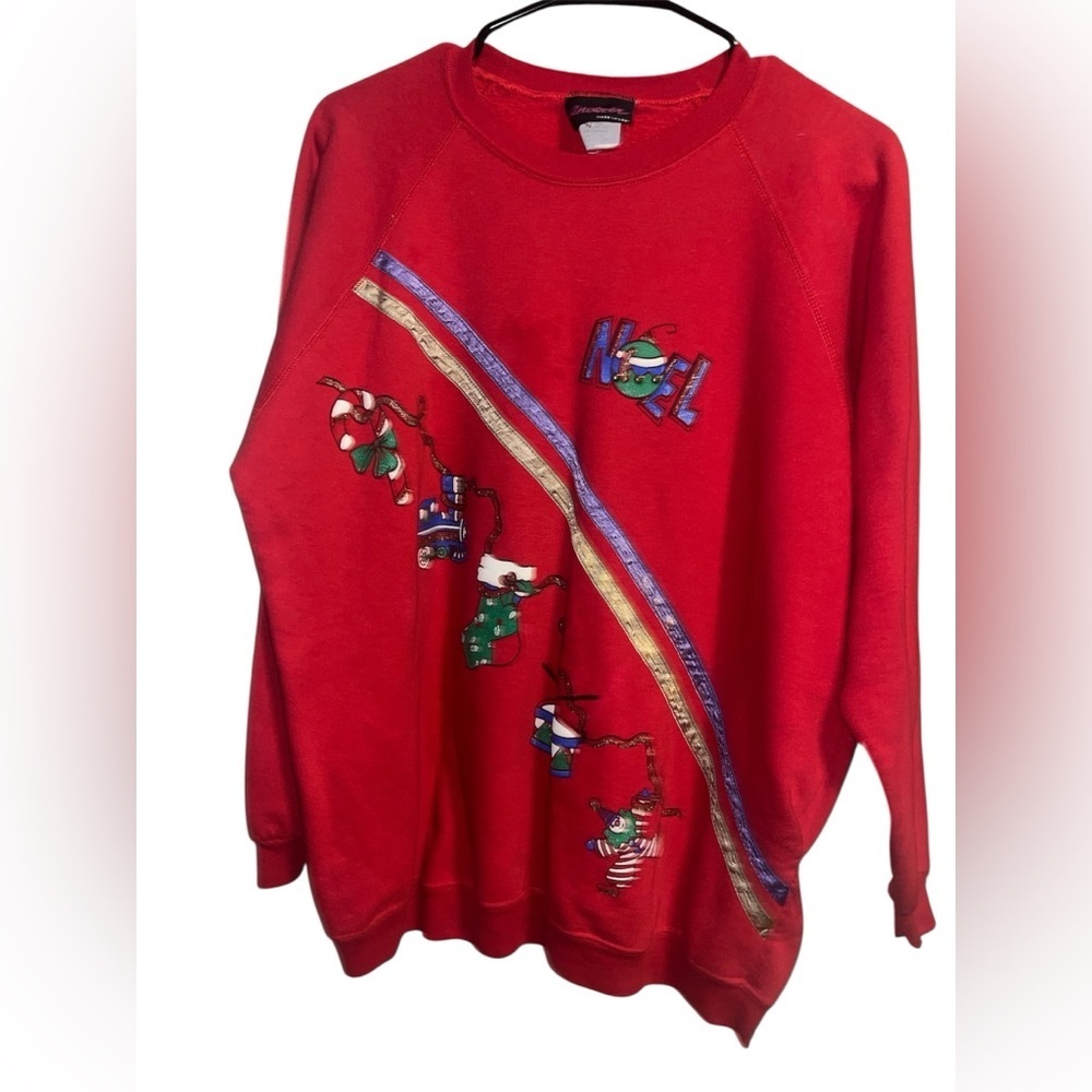 Festive Red Sweater women with Holiday Design